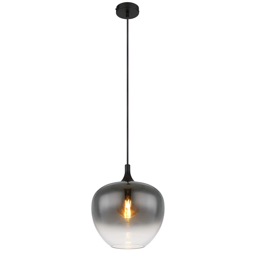 Globo - Lustr na lanku 1xE27/60W/230V pr. 29 cm černá