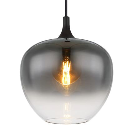 Globo - Lustr na lanku 1xE27/60W/230V pr. 29 cm černá