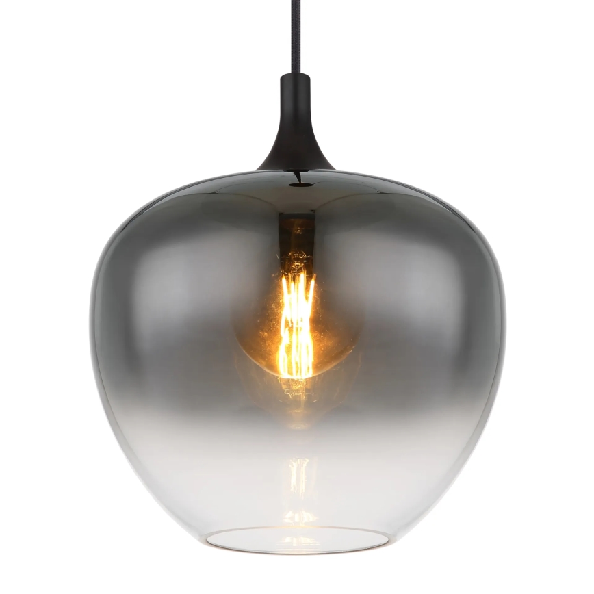 Globo - Lustr na lanku 1xE27/60W/230V pr. 29 cm černá