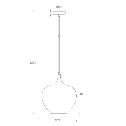 Globo - Lustr na lanku 1xE27/40W/230V pr. 29 cm bílá/antracit
