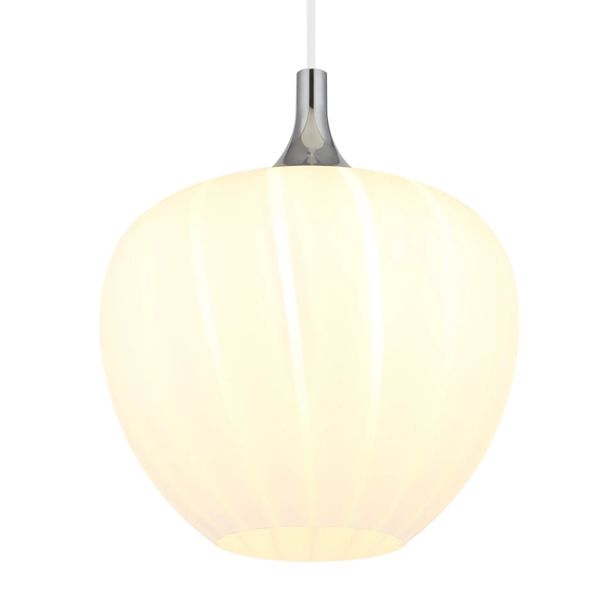 Globo - Lustr na lanku 1xE27/60W/230V pr. 29 cm bílá