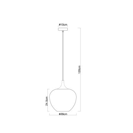 Globo - Lustr na lanku 1xE27/60W/230V pr. 29 cm bílá