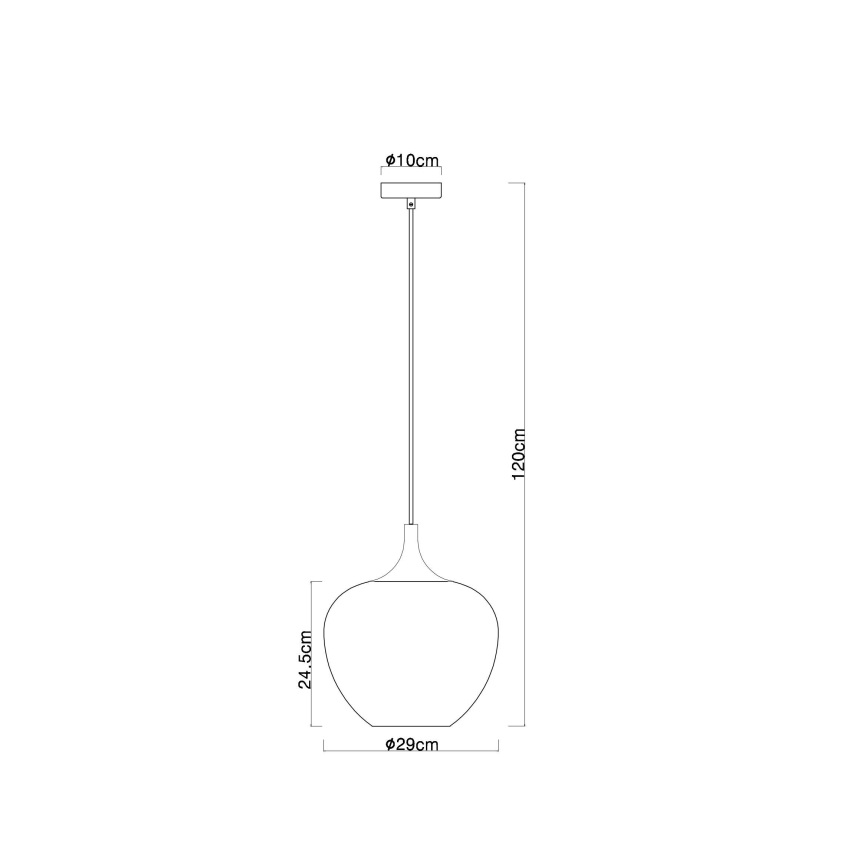 Globo - Lustr na lanku 1xE27/60W/230V pr. 29 cm bílá