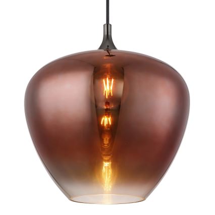 Globo - Lustr na lanku 1xE27/60W/230V pr. 40 cm měděná