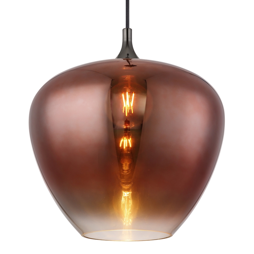 Globo - Lustr na lanku 1xE27/60W/230V pr. 40 cm měděná