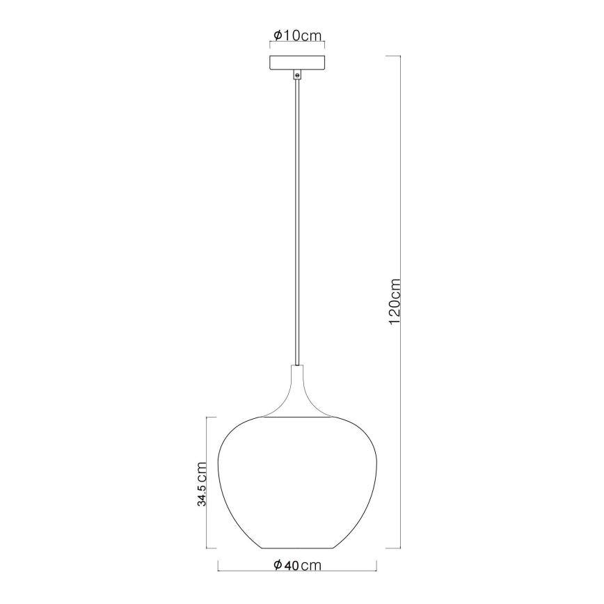 Globo - Lustr na lanku 1xE27/60W/230V pr. 40 cm měděná