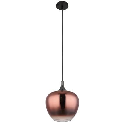 Globo - Lustr na lanku 1xE27/60W/230V pr. 24 cm měděná