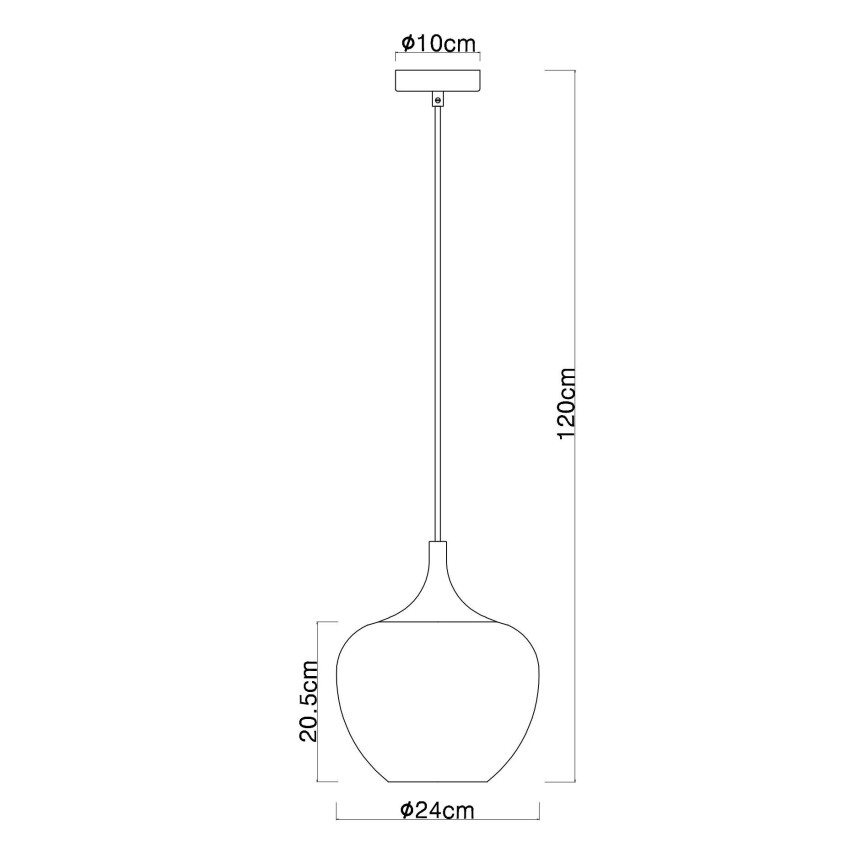 Globo - Lustr na lanku 1xE27/60W/230V pr. 24 cm měděná