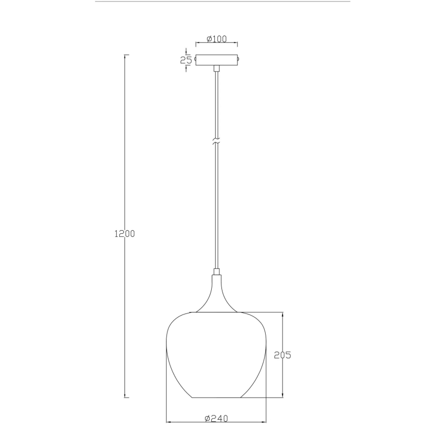 Globo - Lustr na lanku 1xE27/40W/230V pr. 24 cm bílá/antracit