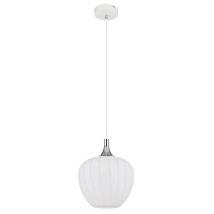 Globo - Lustr na lanku 1xE27/60W/230V pr. 24 cm bílá