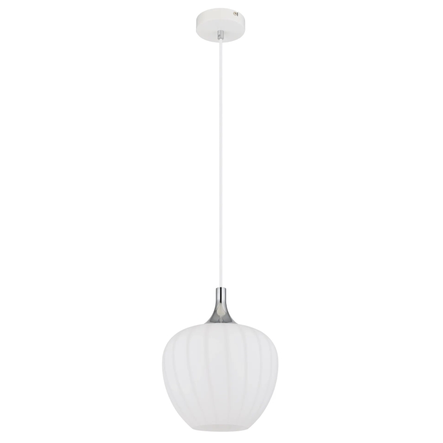 Globo - Lustr na lanku 1xE27/60W/230V pr. 24 cm bílá