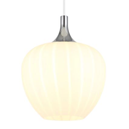 Globo - Lustr na lanku 1xE27/60W/230V pr. 24 cm bílá