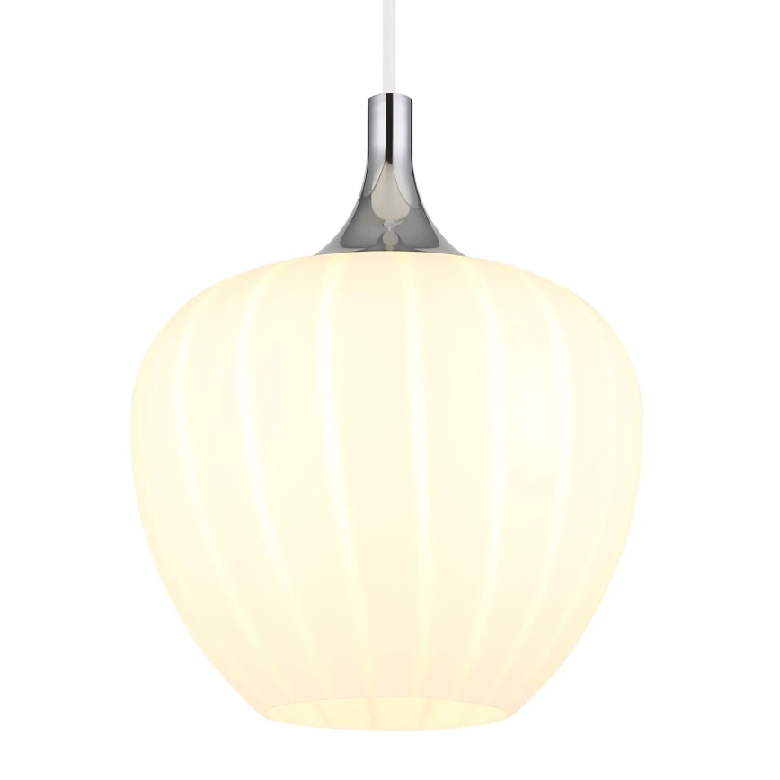 Globo - Lustr na lanku 1xE27/60W/230V pr. 24 cm bílá