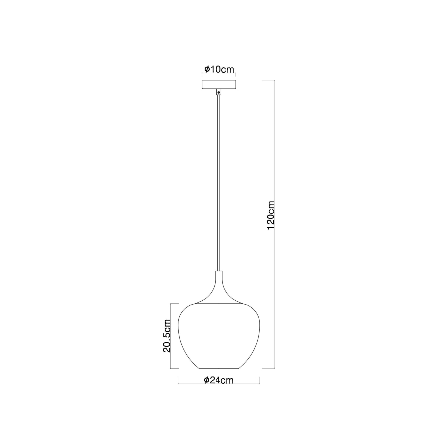 Globo - Lustr na lanku 1xE27/60W/230V pr. 24 cm bílá