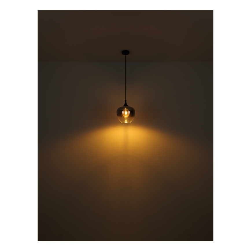 Globo - Stojací lampa 1xE27/40W/230V černá/kouřová