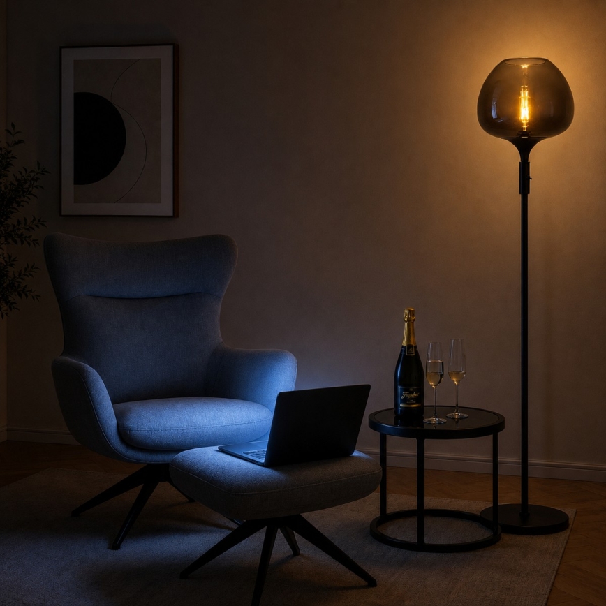 Globo - Stojací lampa 1xE27/40W/230V černá