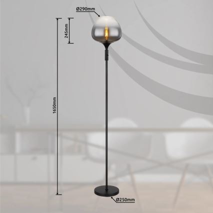 Globo - Stojací lampa 1xE27/40W/230V černá