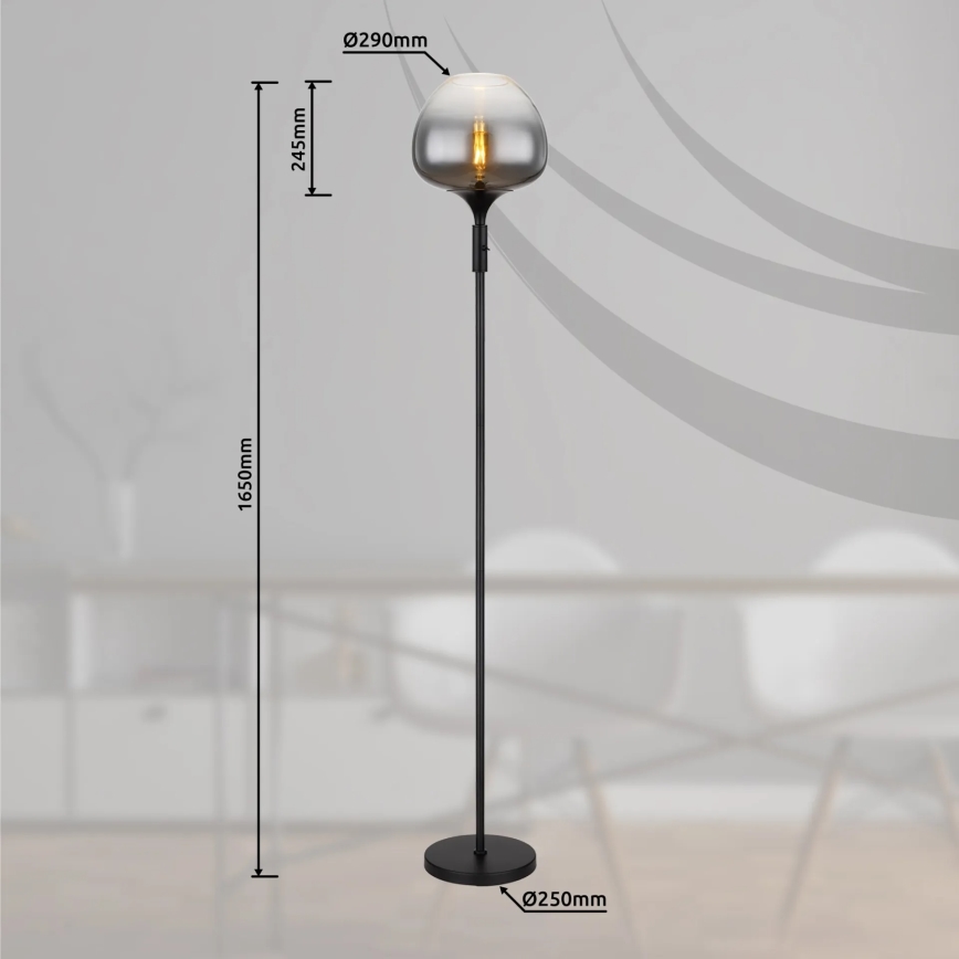 Globo - Stojací lampa 1xE27/40W/230V černá