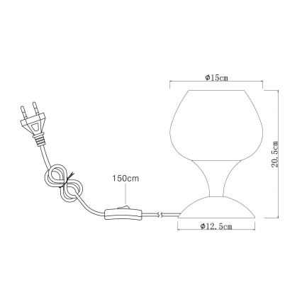 Globo - Stolní lampa 1xE27/40W/230V černá