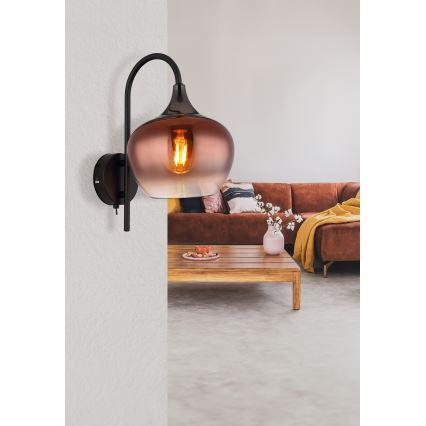 Globo - Nástěnná lampa 1xE27/40W/230V měděná