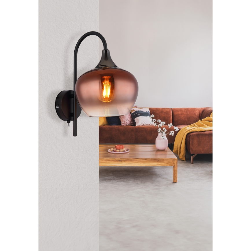 Globo - Nástěnná lampa 1xE27/40W/230V měděná