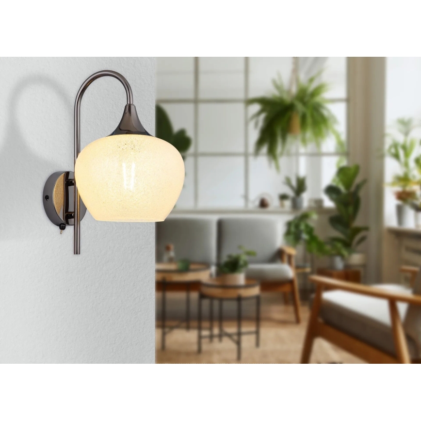 Globo - Nástěnná lampa 1xE27/40W/230V bílá/antracit