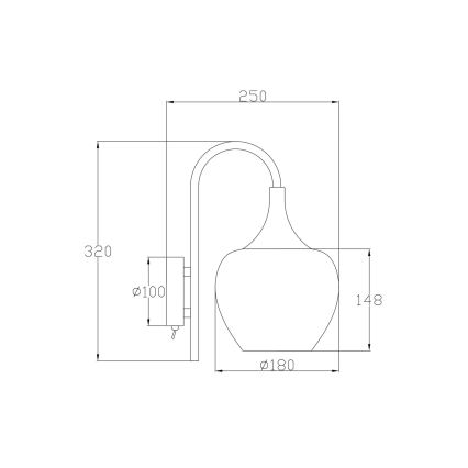 Globo - Nástěnná lampa 1xE27/40W/230V bílá/antracit