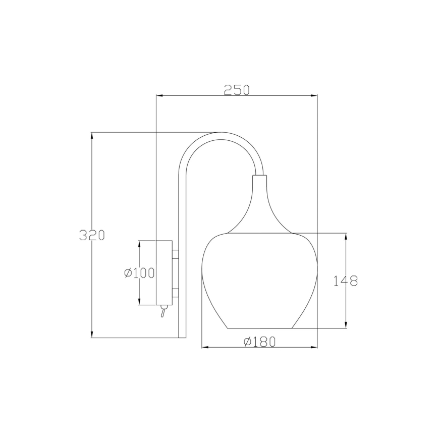 Globo - Nástěnná lampa 1xE27/40W/230V bílá/antracit