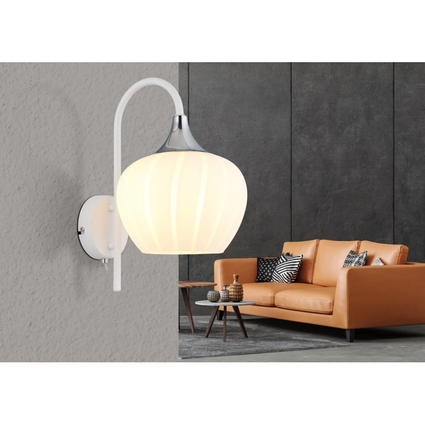 Globo - Nástěnná lampa 1xE27/40W/230V bílá