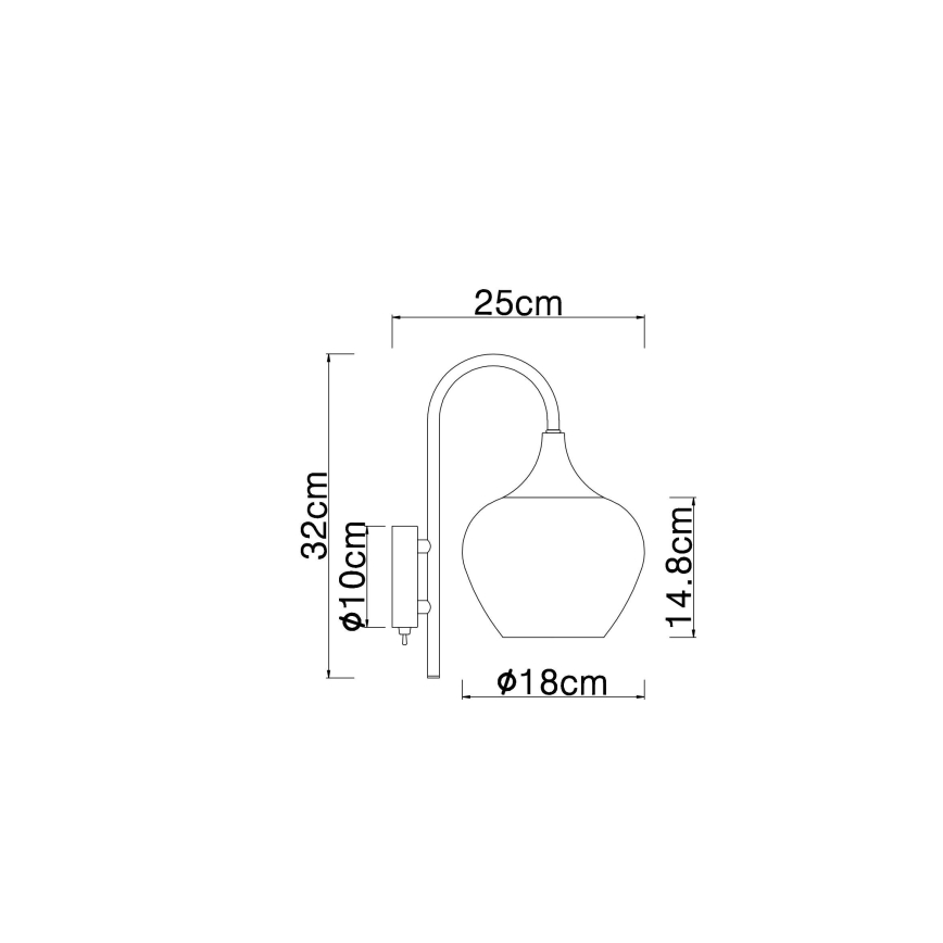 Globo - Nástěnná lampa 1xE27/40W/230V bílá