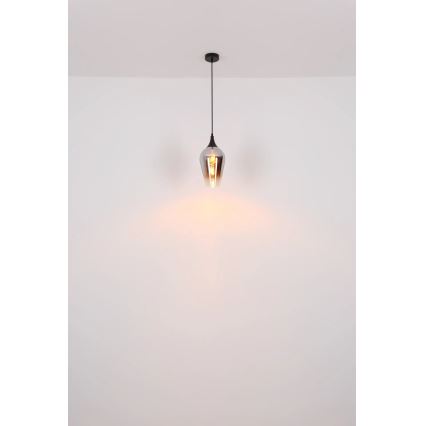Globo - Lustr na lanku 1xE27/60W/230V pr. 18 cm černá