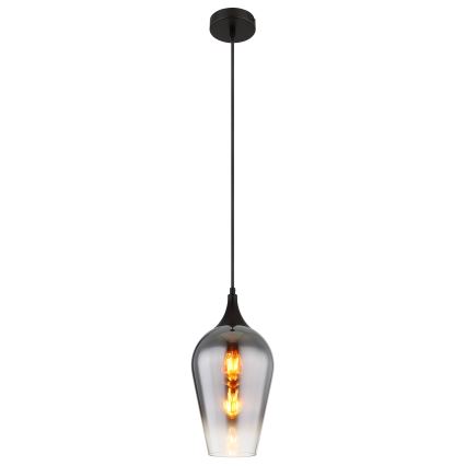 Globo - Lustr na lanku 1xE27/60W/230V pr. 18 cm černá
