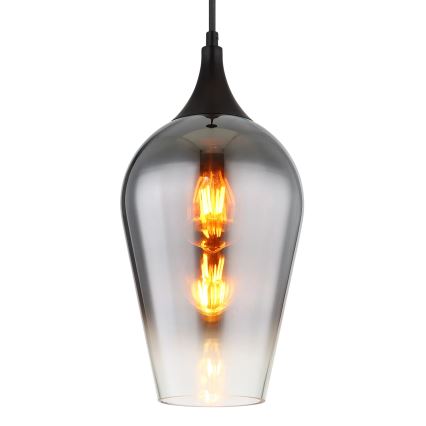 Globo - Lustr na lanku 1xE27/60W/230V pr. 18 cm černá