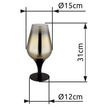 Globo - Stolní lampa 1xE27/40W/230V pr. 15 cm zlatá