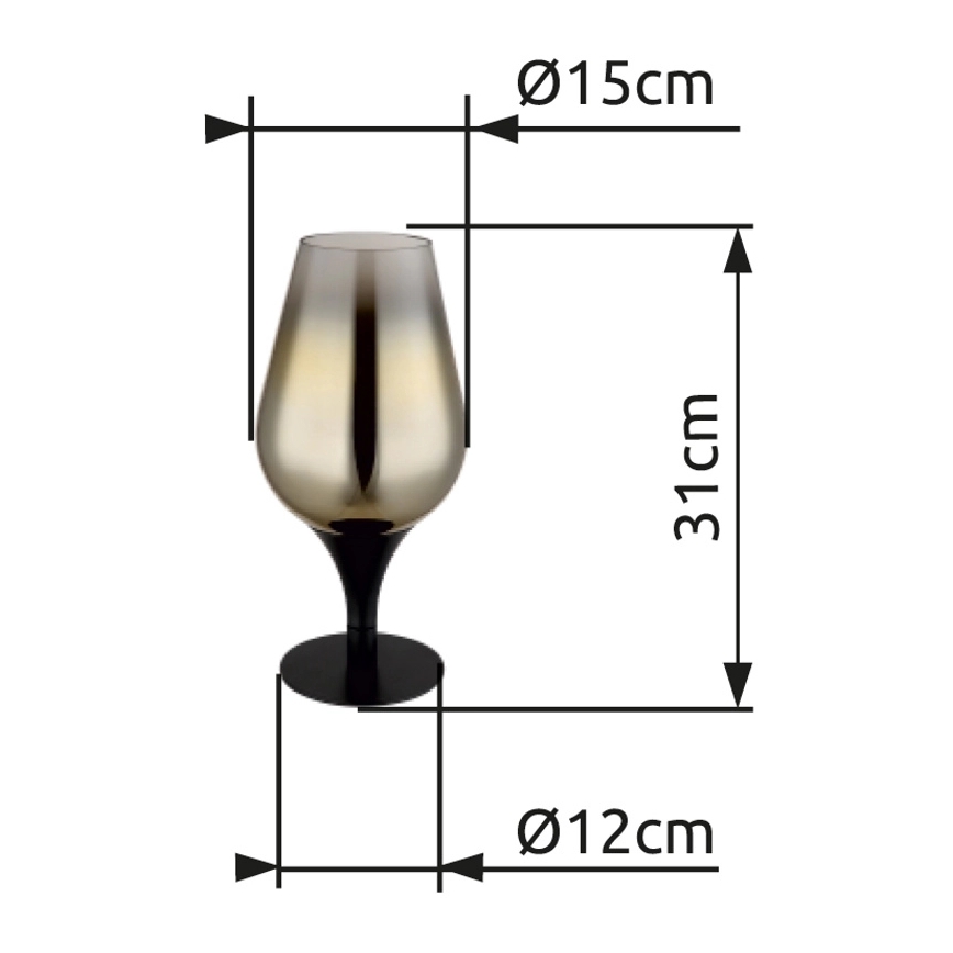 Globo - Stolní lampa 1xE27/40W/230V pr. 15 cm zlatá