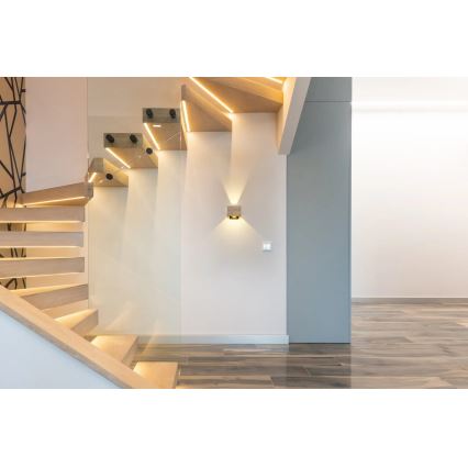 Globo - LED Nástěnné svítidlo LED/8W/230V hnědá