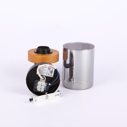 Globo - Stolní lampa 1xE27/40W/230V kov/dřevo