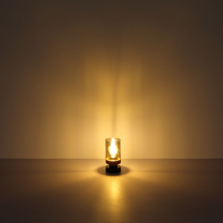 Globo - Stolní lampa 1xE27/40W/230V kov/dřevo