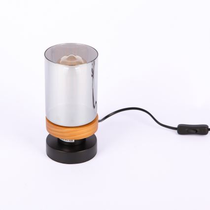 Globo - Stolní lampa 1xE27/40W/230V kov/dřevo