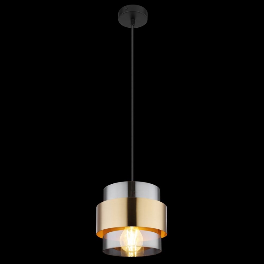 Globo - Lustr na lanku 1xE27/60W/230V černá/mosaz