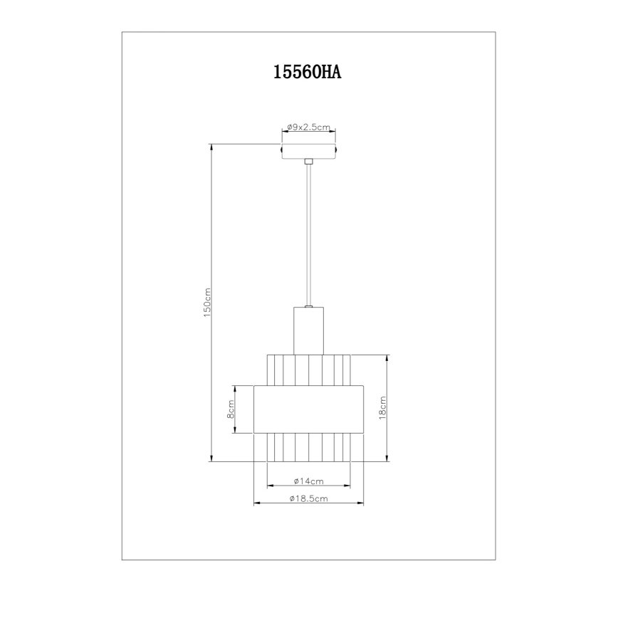 Globo - Lustr na lanku 1xE27/60W/230V pr. 18,5 cm