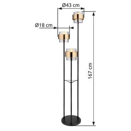 Globo - Stojací lampa 3xE27/60W/230V