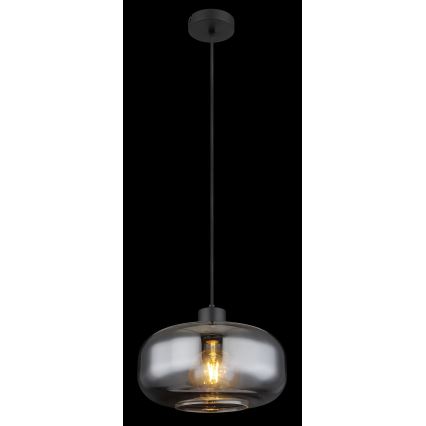 Globo - Lustr na lanku 1xE27/40W/230V pr. 28 cm šedá