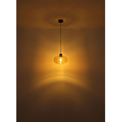 Globo - Lustr na lanku 1xE27/40W/230V pr. 28 cm čirá