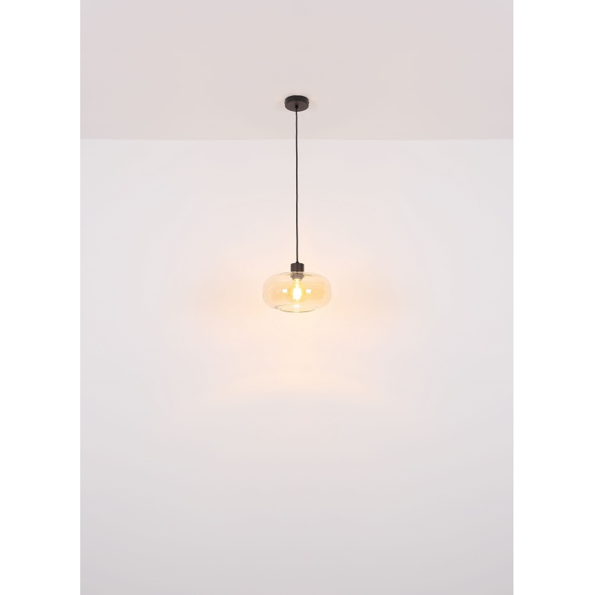 Globo - Lustr na lanku 1xE27/40W/230V pr. 28 cm čirá