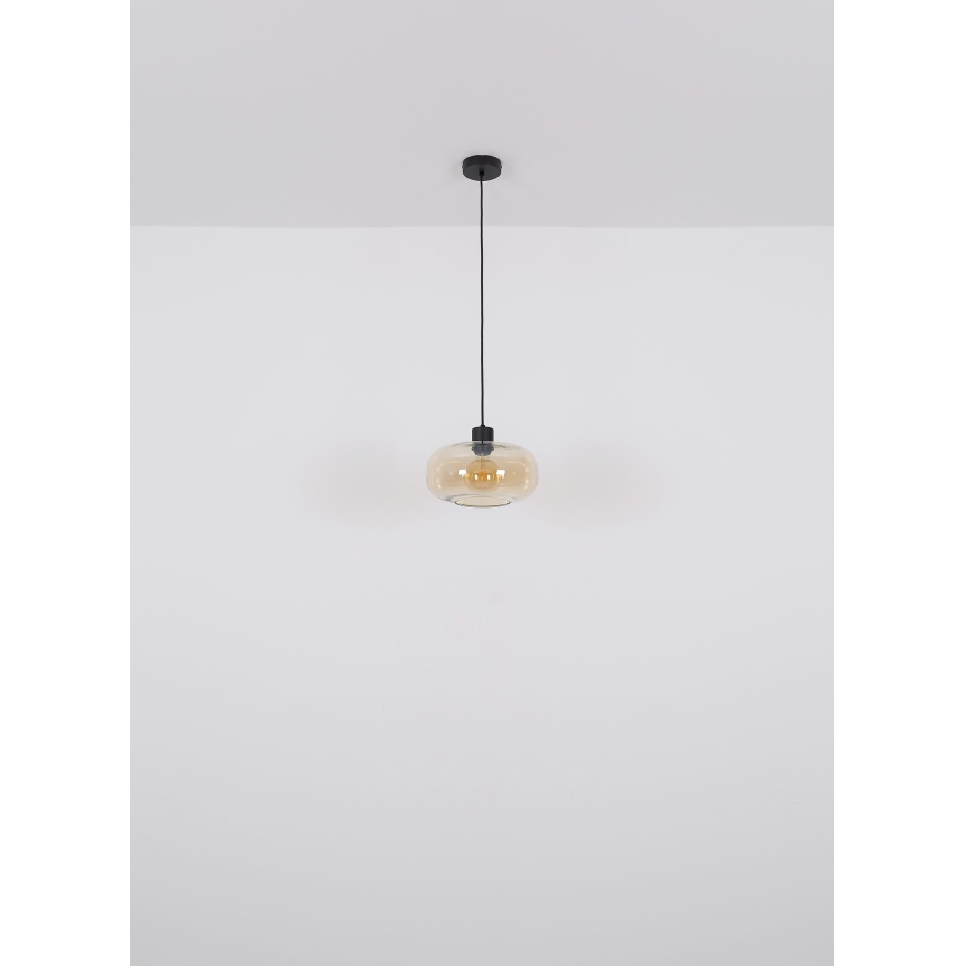 Globo - Lustr na lanku 1xE27/40W/230V pr. 28 cm čirá