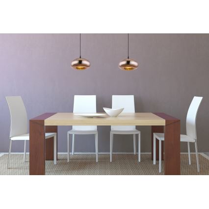 Globo - Lustr na lanku 1xE27/60W/230V měděná