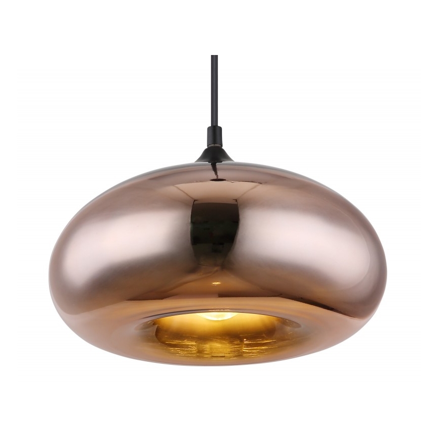 Globo - Lustr na lanku 1xE27/60W/230V měděná