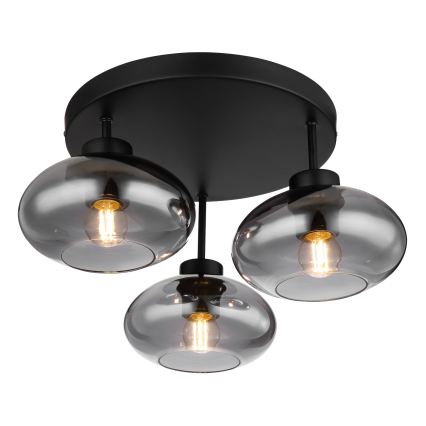 Globo - Přisazený lustr 3xE27ILLU/40W/230V černá