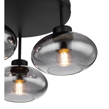 Globo - Přisazený lustr 3xE27ILLU/40W/230V černá